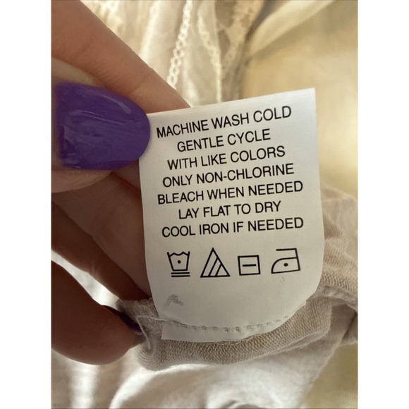 NWT Romantic Boho Sheer Mesh Crochet Lace Long Sleeve Blouse L Renaissance Fairy - Picture 9 of 11